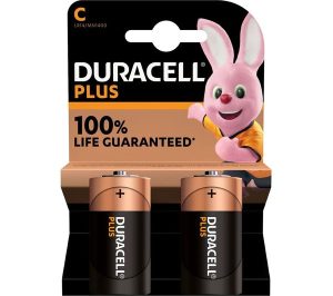 Duracell Plus LR14/MN1400 C 9V Batteries Pack Of 2