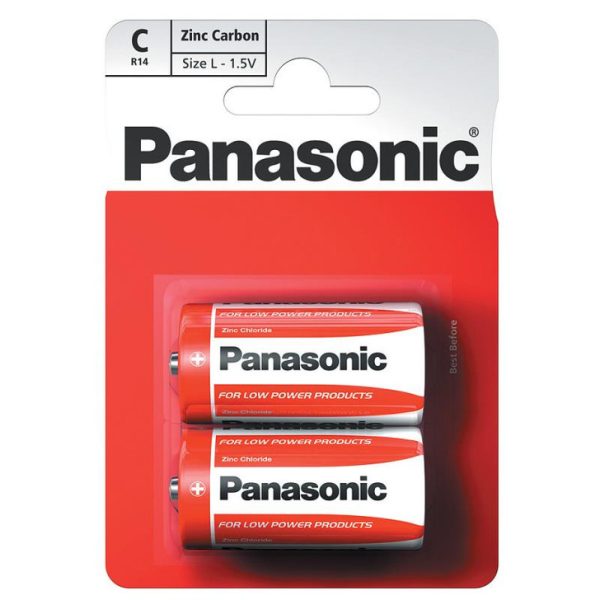 Premium Panasonic alkaline c batteries pack of 2