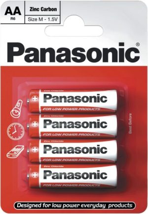 Panasonic AA Zinc Batteries Pack Of 4