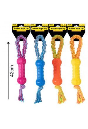 Smart Choice Strong Rubber Stretchy Handle Rope Dog Toy 42cm