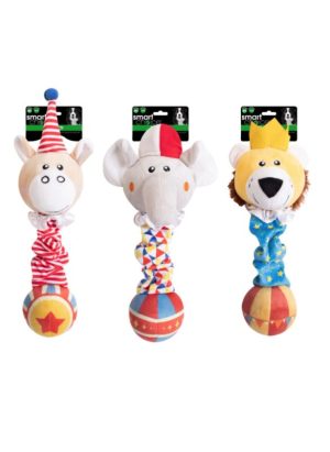 Smart Choice Squeaky Stretchy Plush Carnival Dog Toy