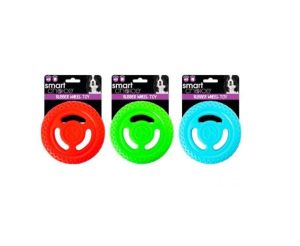 Smart Choice Squeaky Rubber Wheel Dog Toy 16cm