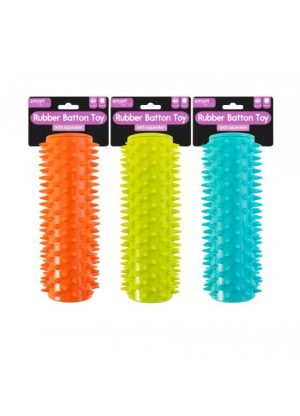 Smart Choice TPR Squeaky Spiky Baton Dog Toy 18cm