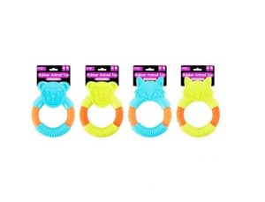 Smart Choice Squeaky Animal Rubber Ring Dog