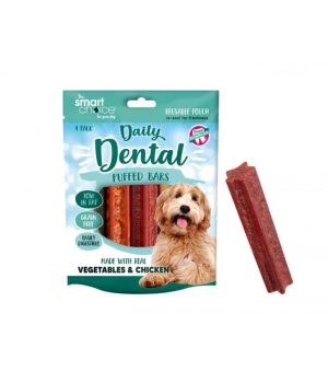 Smart Choice Vegetables & Chicken Dental Puffed Bars Dog Treats 112g Pack Of 4