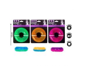 Smart Choice Flashing Squeaky Rubber Spiky Ring Dog Toy