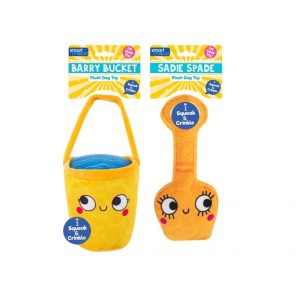 Smart Choice Squeaky Plush Bucket & Spade Dog Toy
