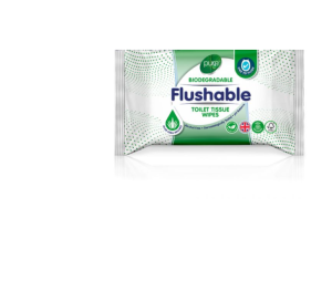 Pure Flushable Toilet Tissue Wipes Pack Of 40