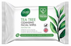 Pure Tea Tree Cleansing Facial Wipes Pack Of 25