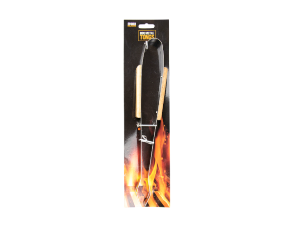 Premium Ember bbq metal tongs 34cm