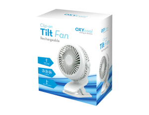 Oxycool Clip-On Tilt Rechargeable Fan