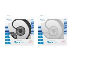 Oxycool Portable Rechargeable Light-Up Neck Fan