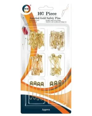 DID Gold Safety Pins Set 107pc