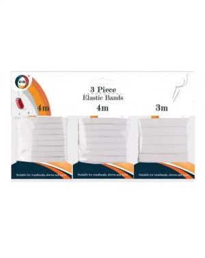 DID 4m Elastic Bands 8pc Pack of 3