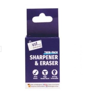 Just Stationery Metal Sharpener & Eraser Set