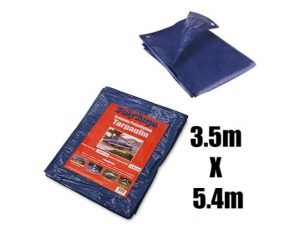Polytarps Economy Polyethylene 80GSM Blue Tarpaulin 3.5m X 5.4m