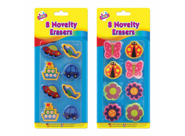 Premium Artbox novelty erasers pack of 8