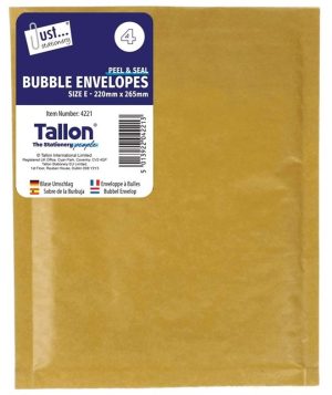 Size E Peel & Seal Bubble Envelopes 220mm X 265mm Pack Of 4