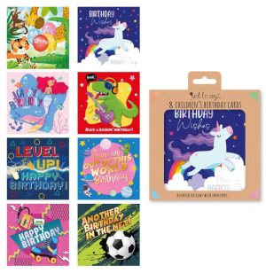 Just To Say Mixed Children's Happy Birthday Card PACK OF 8