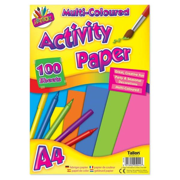 Premium Artbox a4 multi-coloured activity paper pack of 100