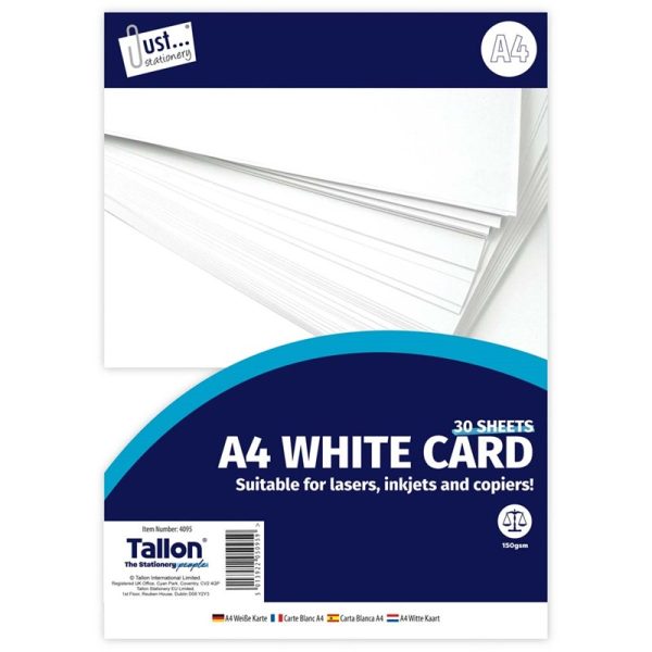 Premium Just stationery a4 white 150gsm printing card 30 sheets