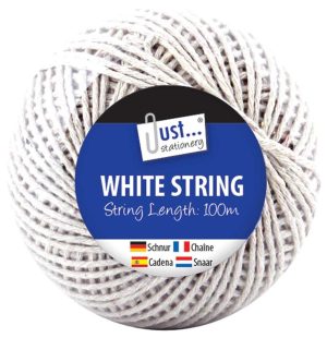 Just Stationery White String 100m