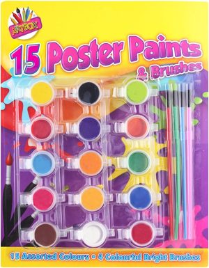 Artbox 15 Poster Paints & Brushes