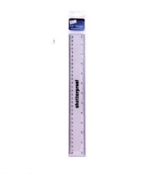 Just Stationery Metallic Shatterproof Ruler 12"