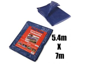 Polytarps Economy Polyethylene 80GSM Blue Tarpaulin 5.4m X 7m