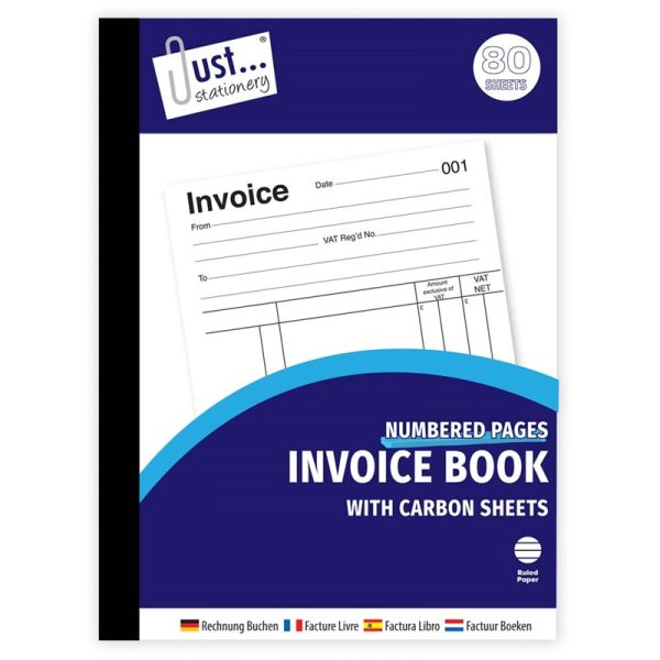 Premium Numbered page invoice book with carbon sheets pack of 80