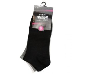Fitstyle Women's Size 4-6 Trainer Socks PACK OF 3