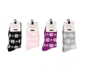 Farley Mill Ladies' Size 4-7 Snowflake Thermal Socks