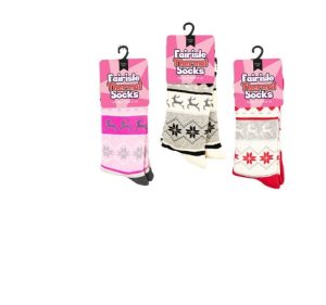 Farley Mill Women's Christmas Fairisle Thermal Socks 4-7
