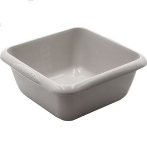 Square Washing Up Bowl Taupe 7l