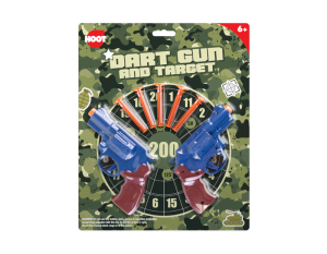 Hoot Pistol Dart Gun & Target Play Set