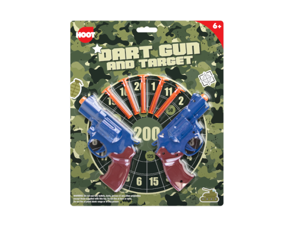 Premium Hoot pistol dart gun & target play set