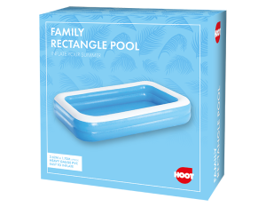 Hoot Family PVC Rectangle Paddling Pool 2.62m X 1.75m