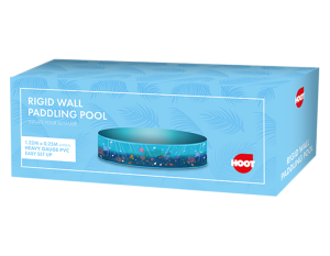 Hoot Rigid PVC Wall Paddling Pool 1.22m X 0.24m