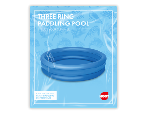 Hoot Three Ring PVC Paddling Pool 1.14m X 0.25m