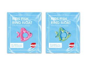 Hoot Kids Inflatable Fish Ring Float 31 X 27.5