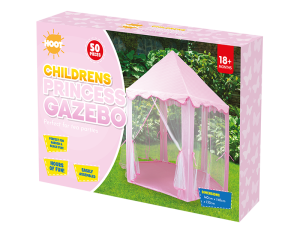 Hoot Princess Children's Outdoor Pink Gazebo 140cm X 140cm X 135cm