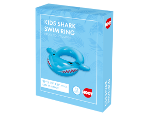 Hoot Inflatable Shark Kids Swim Ring 29" X 33" X 8"