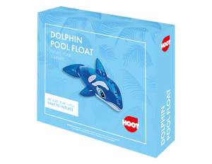 Hoot Inflatable Dolphin Pool Float 56" X 32" X 24