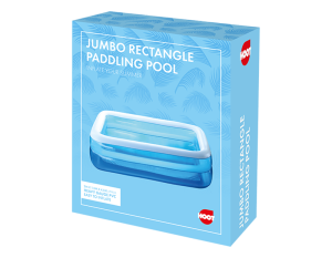 Hoot Jumbo Rectangular Paddling Pool 2m X 1.5m X 0.46m
