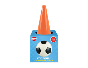 Hoot Football Cones & Ball Play Set 3pc