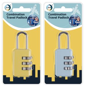 DID 3 Digit Combination Travel Padlock