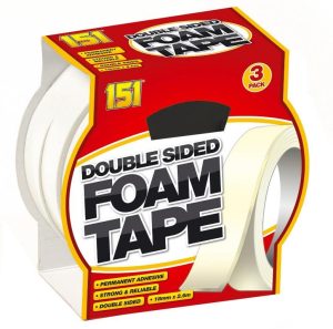 151 Double-Sided Foam Tape 18mm X 2.6m Pack Of 3