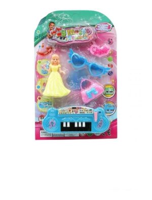 Electric Piano With Doll & Beauty Accessories Play Set