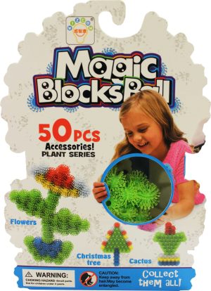 Magic Blocks Ball 50pc Plant Series 4 In 1 With Guide Book (Approx 21.5cm X 15cm)