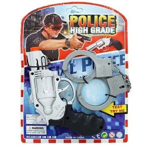 Pistol Gun & Handcuffs Police Set 2pc